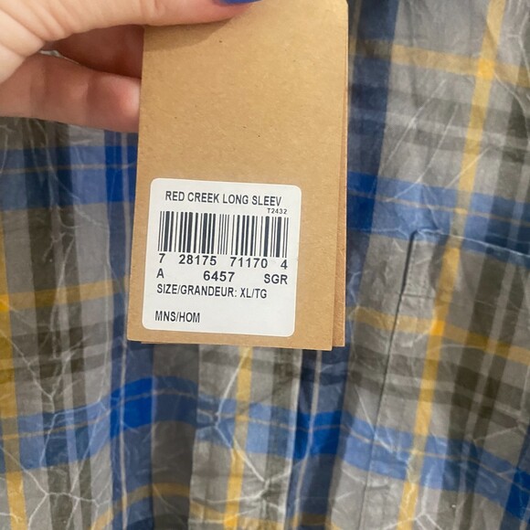 Woolrich Red Creek Long Sleeve Classic Fit Shirt - Crinkle Plaid XL - Picture 6 of 8